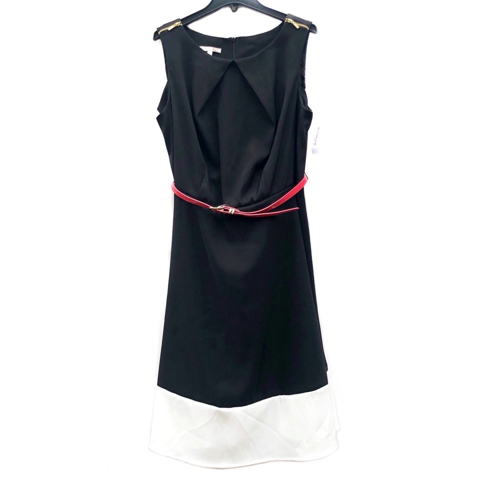 NWT Signature Darby Dressbarn Zipper Sleeveless Casual Little Black Dress 14W